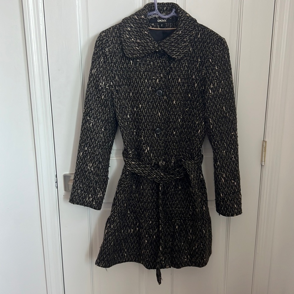 DKNY twill coat